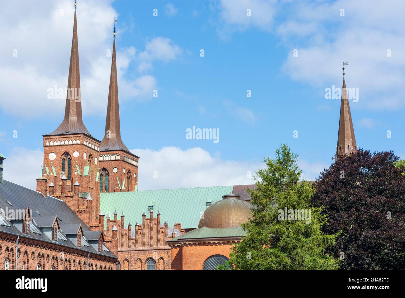 Roskilde: Roskilde Cathedral, in Roskilde, Zealand, Sealand, Sjaelland ...