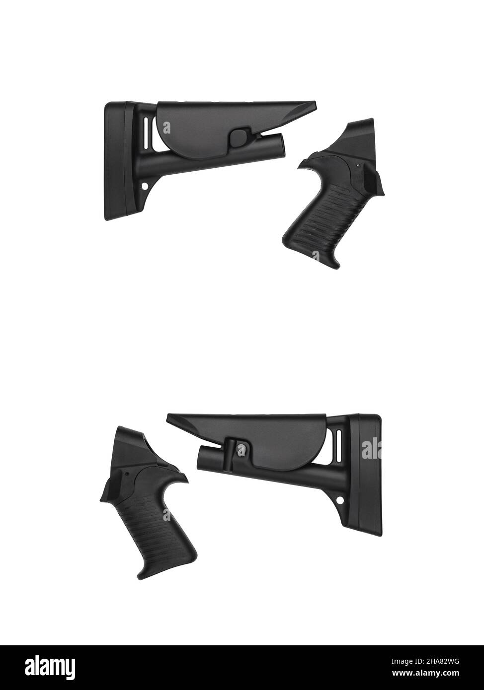 Modern grip and stock for a shotgun. Accessories for modern hunting