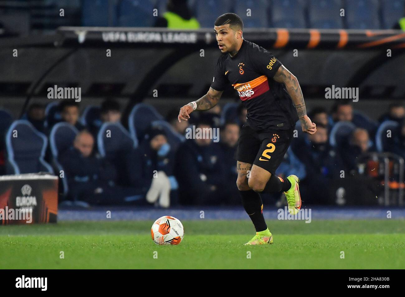 Rome, Italy. 09th Dec, 2021. Deandre Yedlin of Galatasaray A? in action during the UEFA Europa League group E match between Lazio Roma and Galatasaray A? at Stadio Olimpico on 9th of December, 2021 in Rome, Italy. (Photo by Domenico Cippitelli/Pacific Press/Sipa USA) Credit: Sipa USA/Alamy Live News Stock Photo