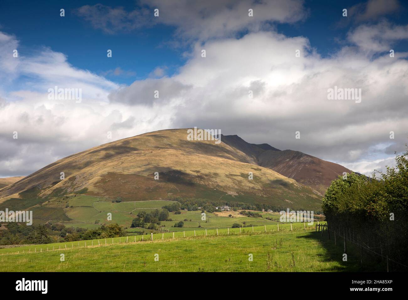 UK, Cumbria, Allerdale, Keswick, Blencathra ‘Saddleback’ from Castlerigg Stock Photo