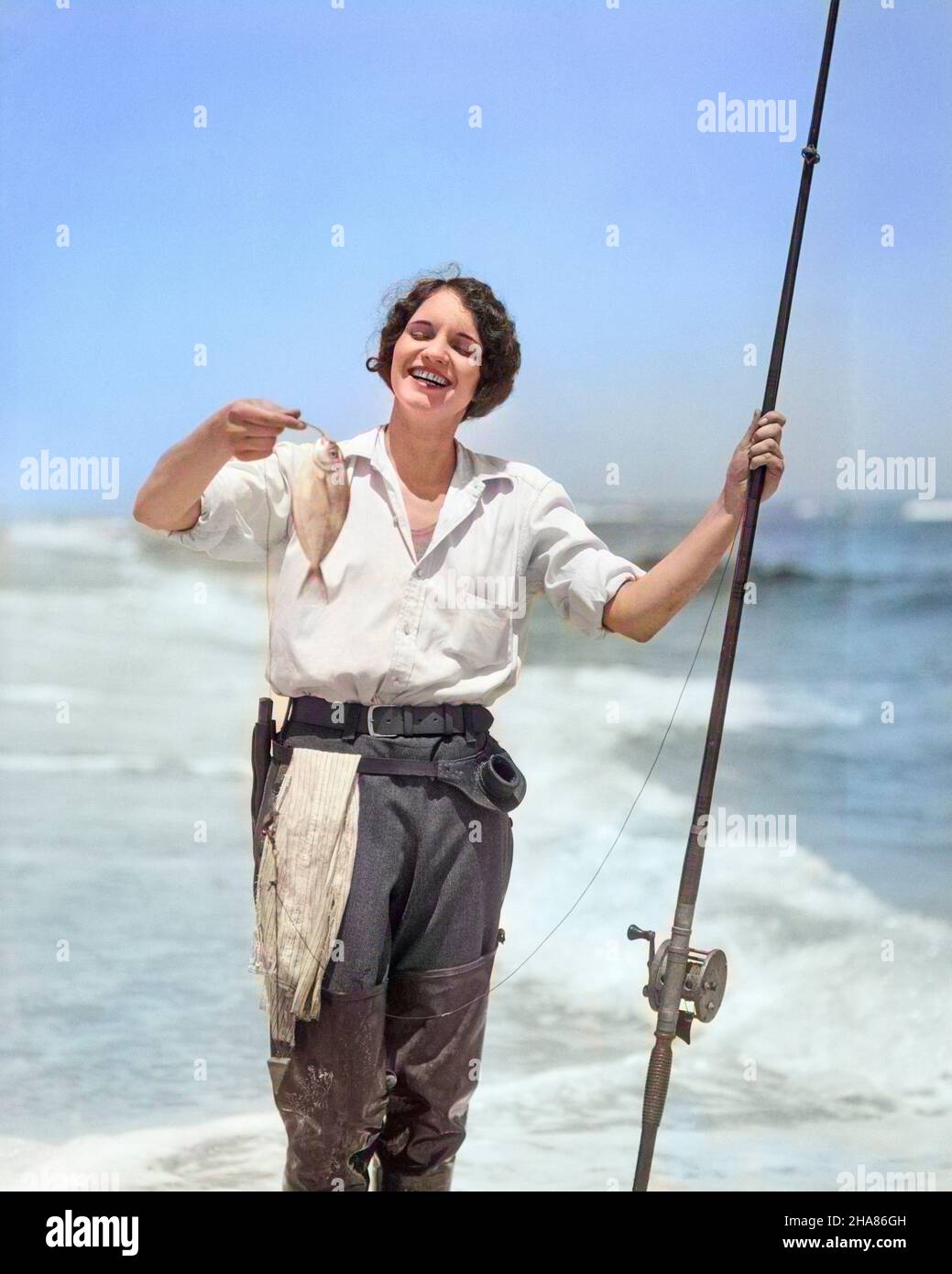 Woman salt water fly fishing hi-res stock photography and images