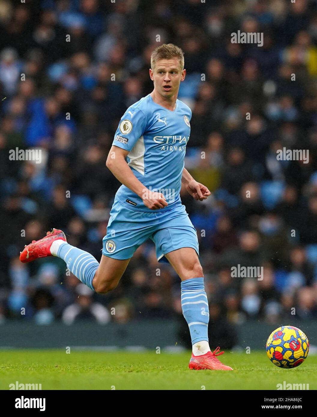 Oleksandr Zinchenko #11 of Manchester City during the game Stock