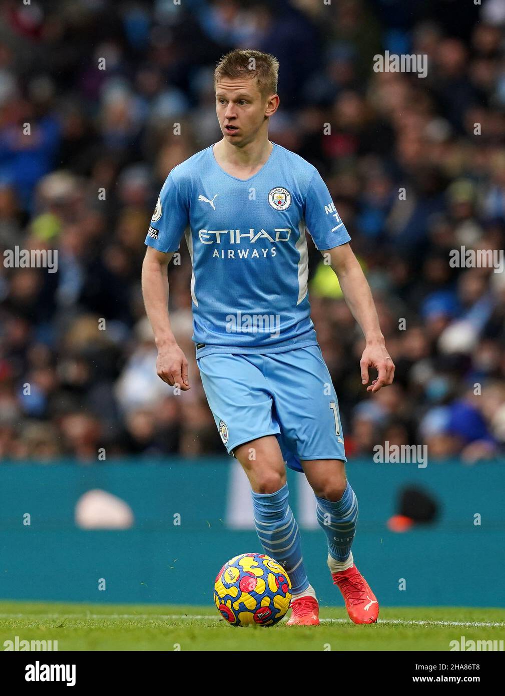 Oleksandr Zinchenko #11 of Manchester City during the game Stock