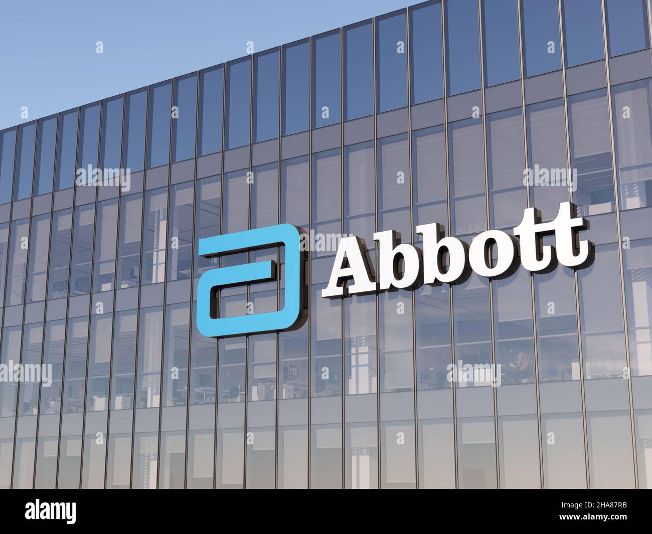 Chicago, IL, USA. October 17, 2021, Editorial Use Only, 3D CGI. Abbott ...