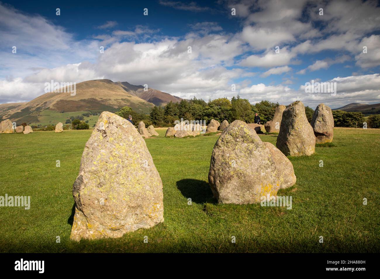 UK, Cumbria, Allerdale, Keswick, Castlerigg Stone Circle Stock Photo