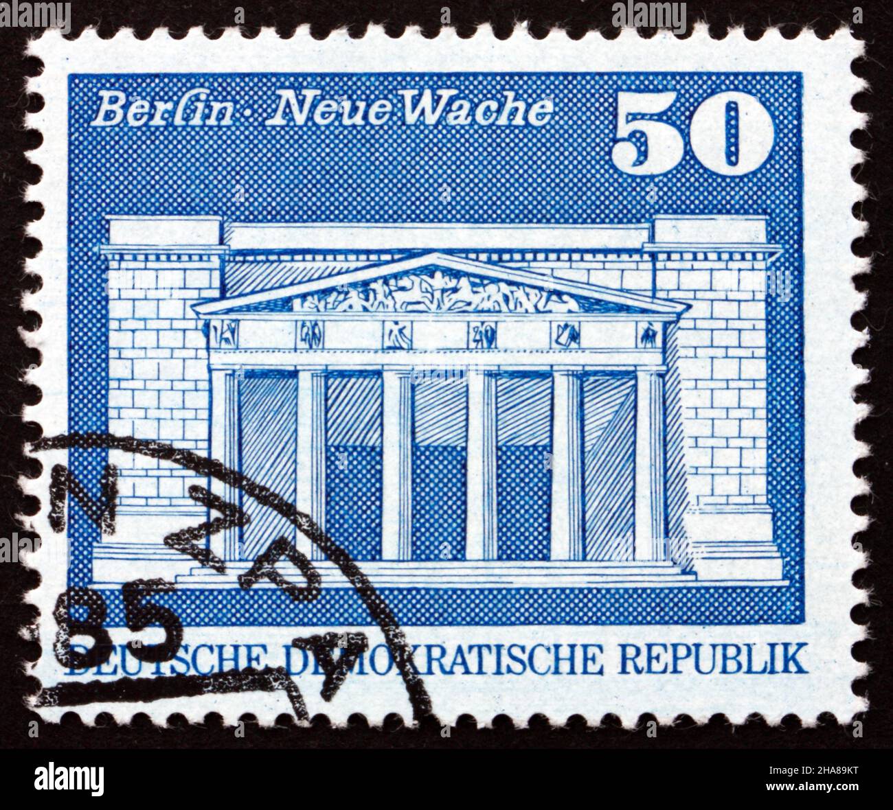 GDR - CIRCA 1973: a stamp printed in GDR shows New Guardhouse, War Memorial, Memorial for the Fallen of the War, Berlin, circa 1973 Stock Photo