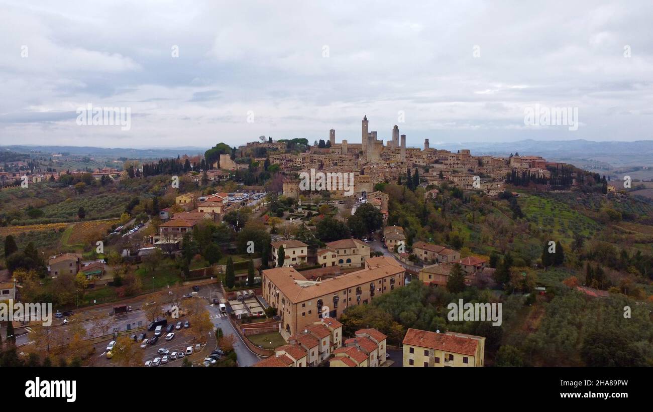 Amazing landscape in small villages in Tuscany Stock Photo - Alamy