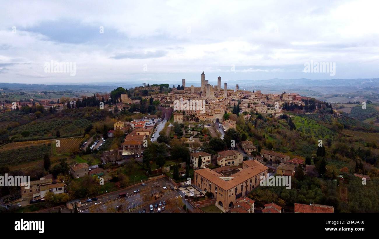Amazing landscape in small villages in Tuscany Stock Photo - Alamy
