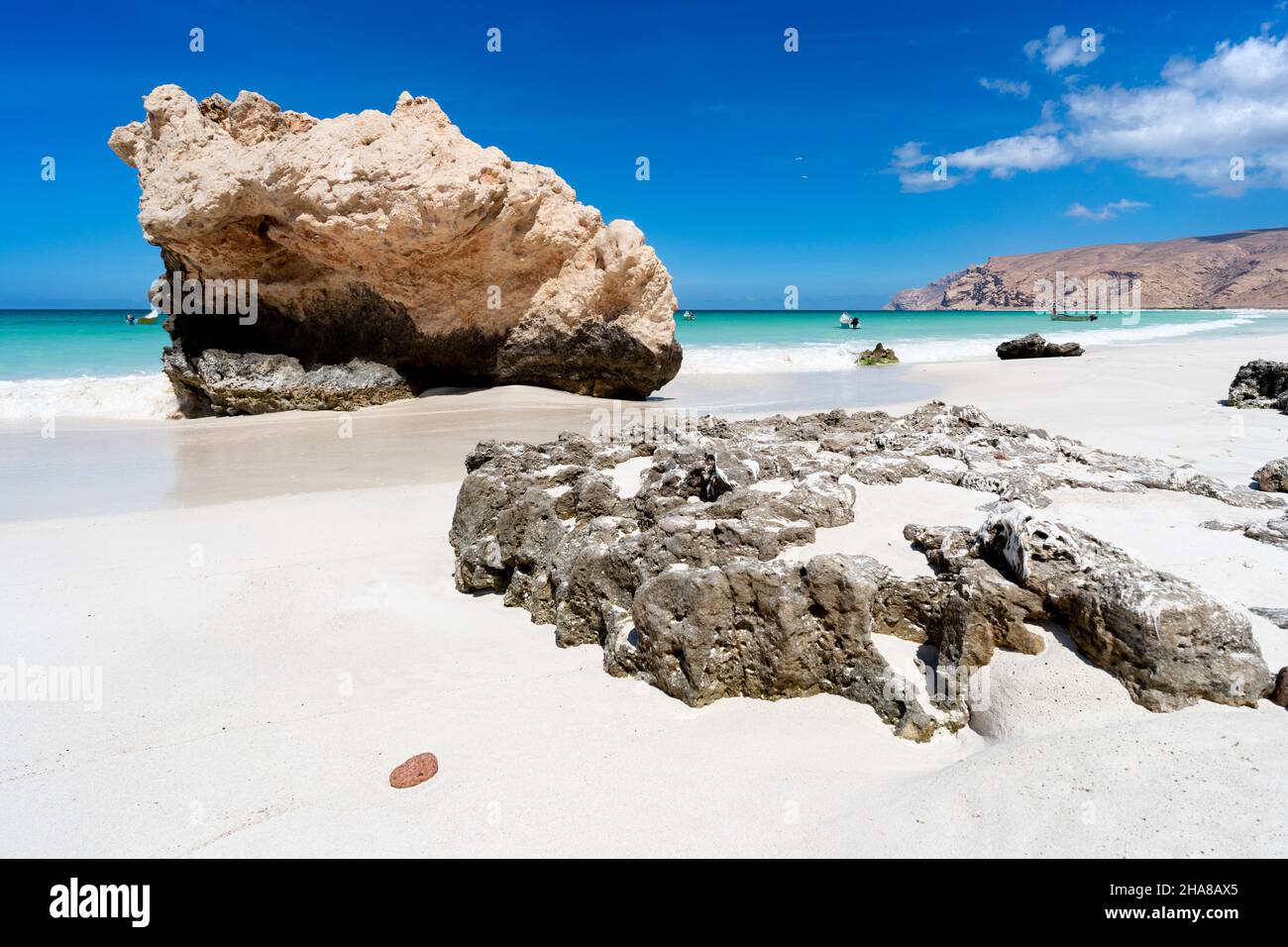 White sand beach in paradise Socotra, Yemen, October 23, 2021. (CTK Photo/Ondrej Zaruba) Stock Photo