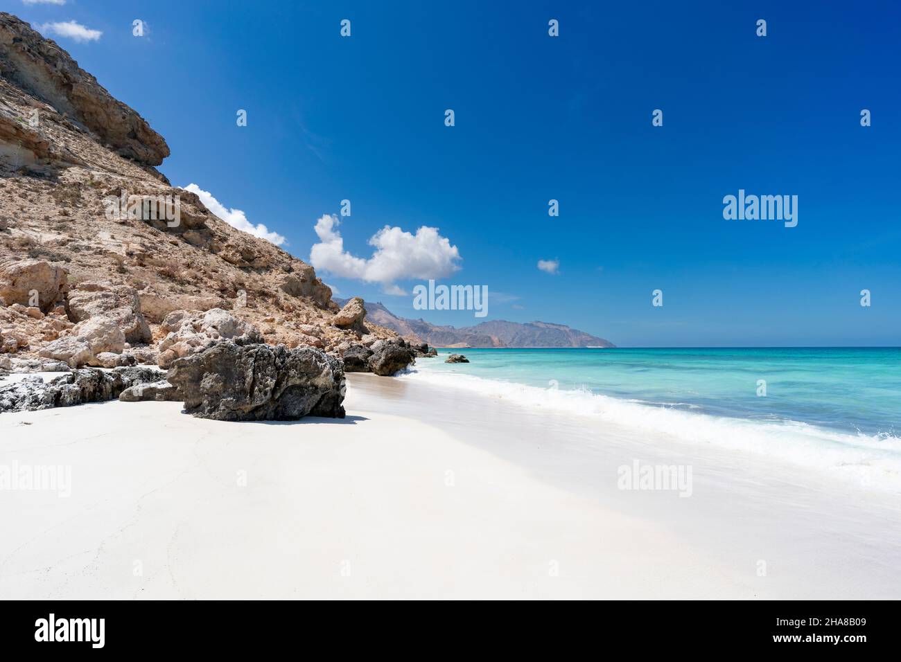 White sand beach in paradise Socotra, Yemen, October 23, 2021. (CTK Photo/Ondrej Zaruba) Stock Photo