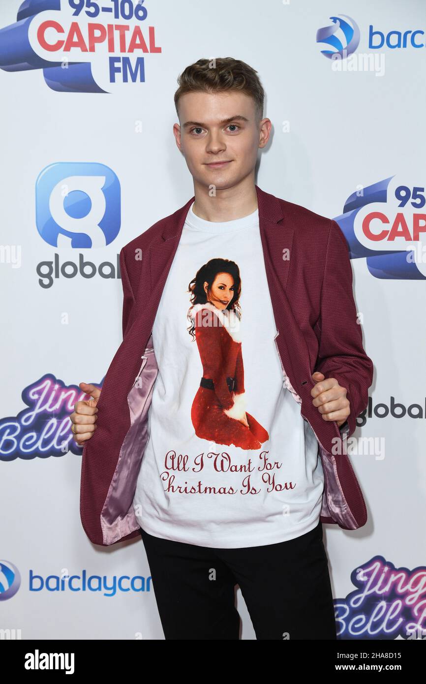 NO ARCHIVE NO SALES EDITORIAL USE ONLY Max Balegde at day one of Capital's Jingle Bell Ball with Barclaycard at London's O2 Arena. Picture date: Saturday December 11, 2021. Stock Photo