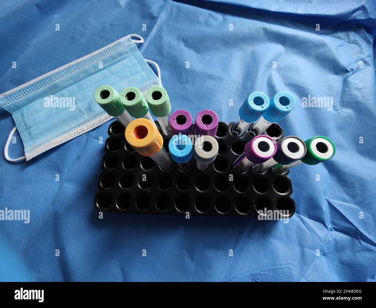 Laboratory material and clinical mask Stock Photo - Alamy