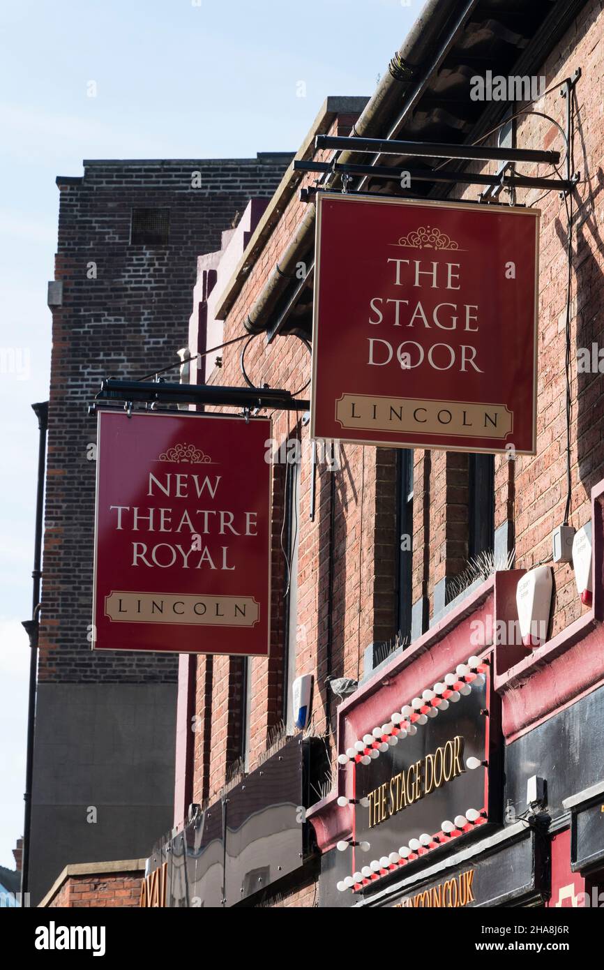 New Theatre Royal signs Clasketgate Lincoln city 2021 Stock Photo