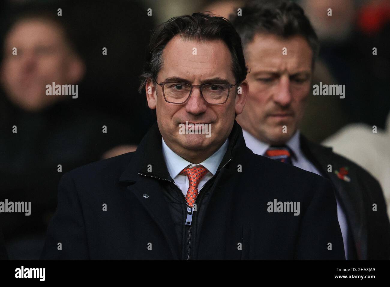 Derby, UK. 11th Dec, 2021. Simon Sadler owner of Blackpool Football Club is in attendance in Derby, United Kingdom on 12/11/2021. (Photo by Mark Cosgrove/News Images/Sipa USA) Credit: Sipa USA/Alamy Live News Stock Photo