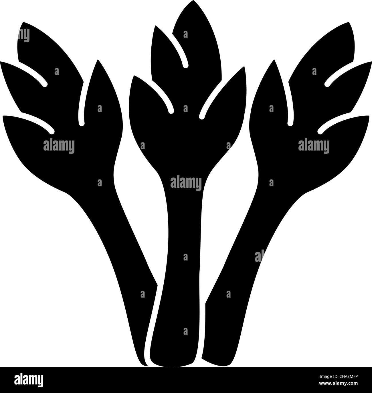 Asparagus Glyph Icon Vegetable Vector Stock Vector Image & Art Alamy