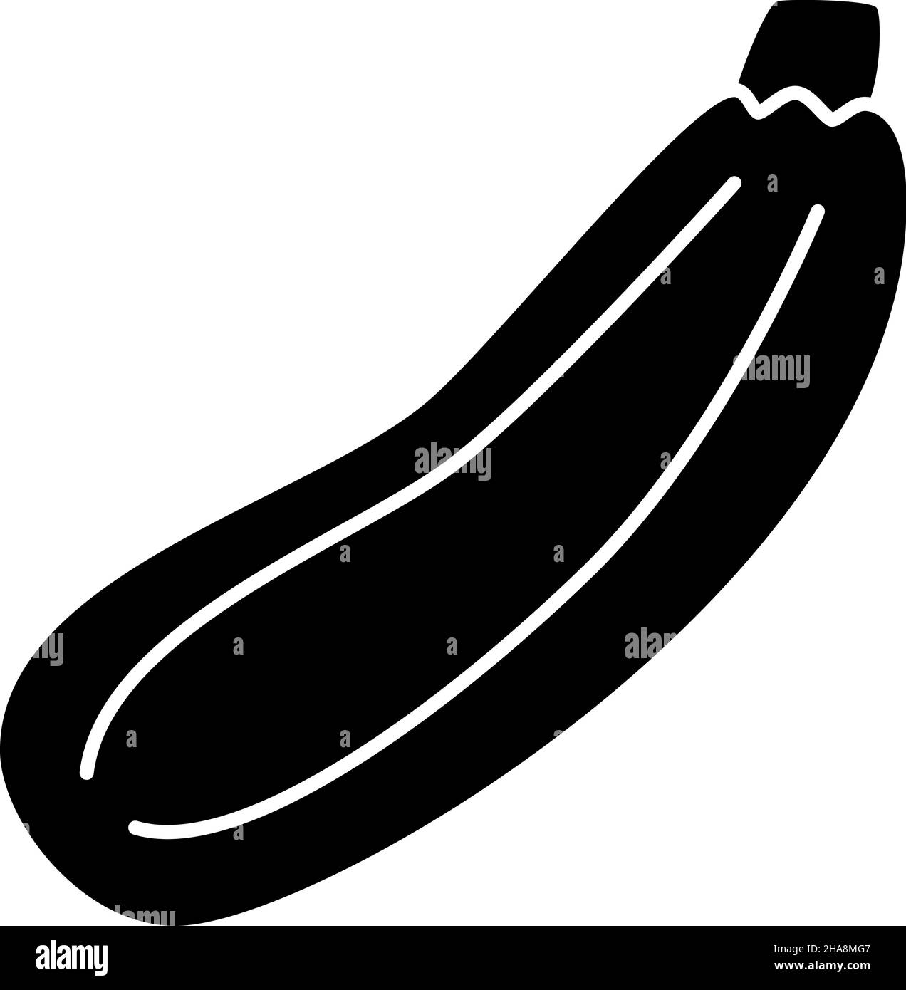 Zucchini Glyph Icon Vegetable Vector Stock Vector Image & Art Alamy