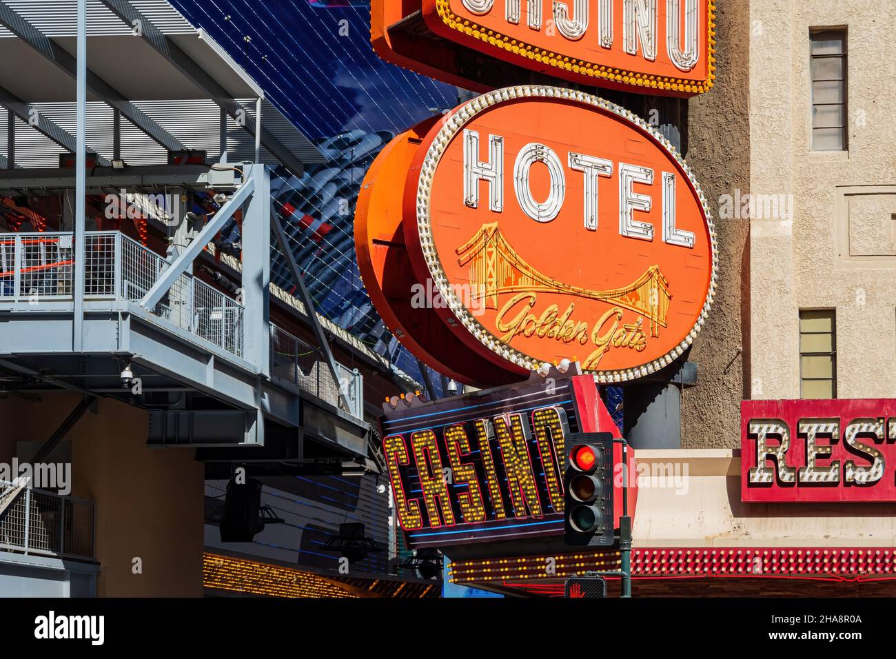 Las Vegas, MAY 27 2021 Daytime view of the Fremont Street Experience Stock Photo Alamy