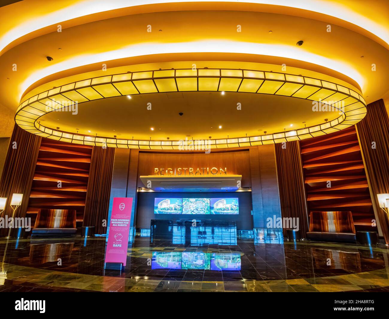 Red Rocks Indoor Las Vegas, MAY 5 2021 - Interior view of the Red Rock Casino Resort and ...