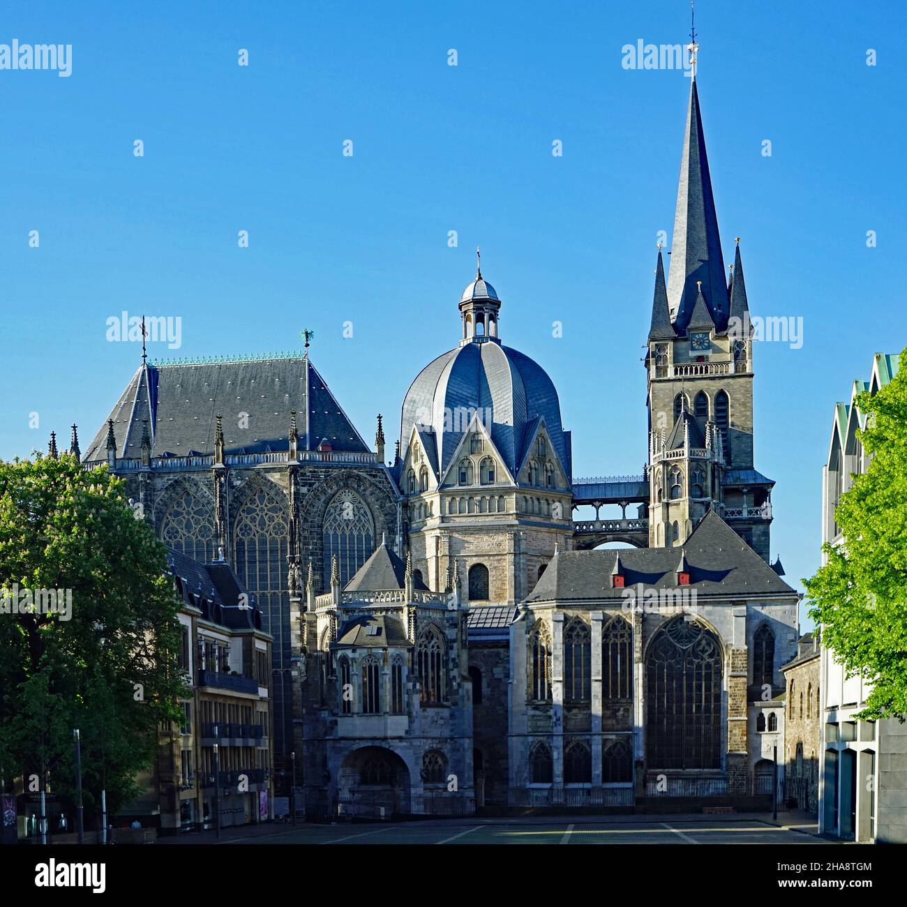 Aix-la-Chapelle Cathedral / Aachener Dom built between 793 and 813 by Charlesmagne Stock Photo