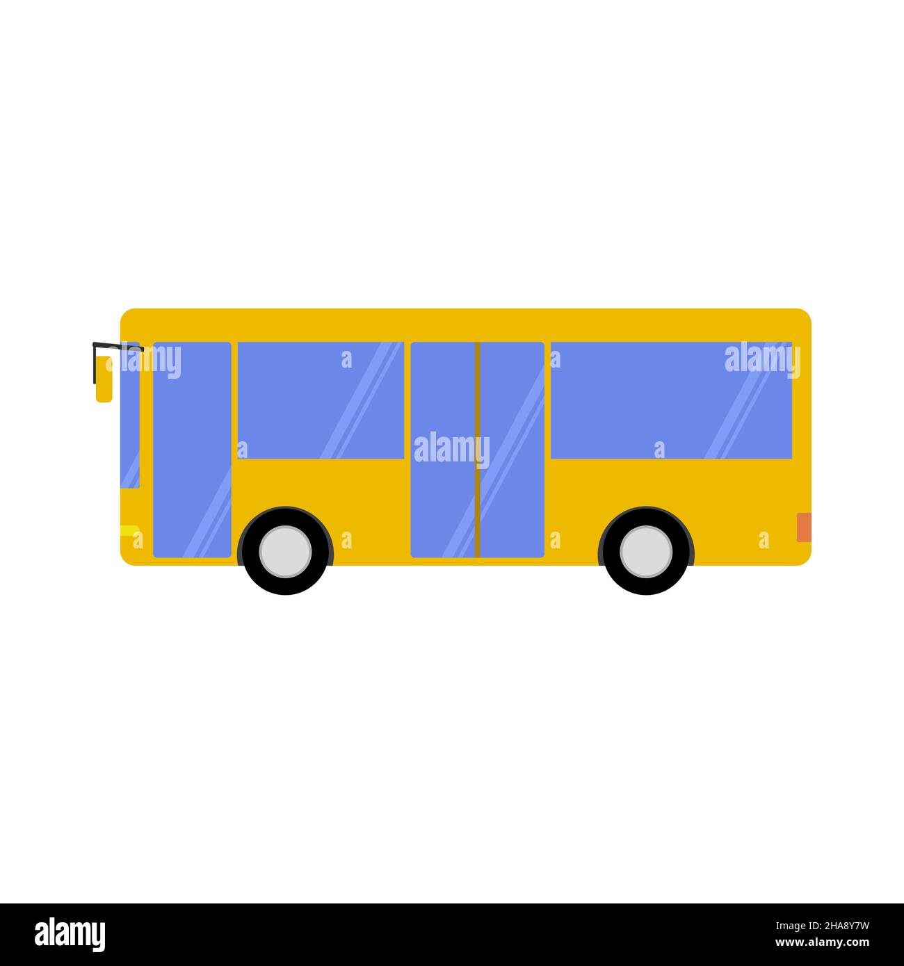 City bus vehicle isolated on white background. Vector illustration ...