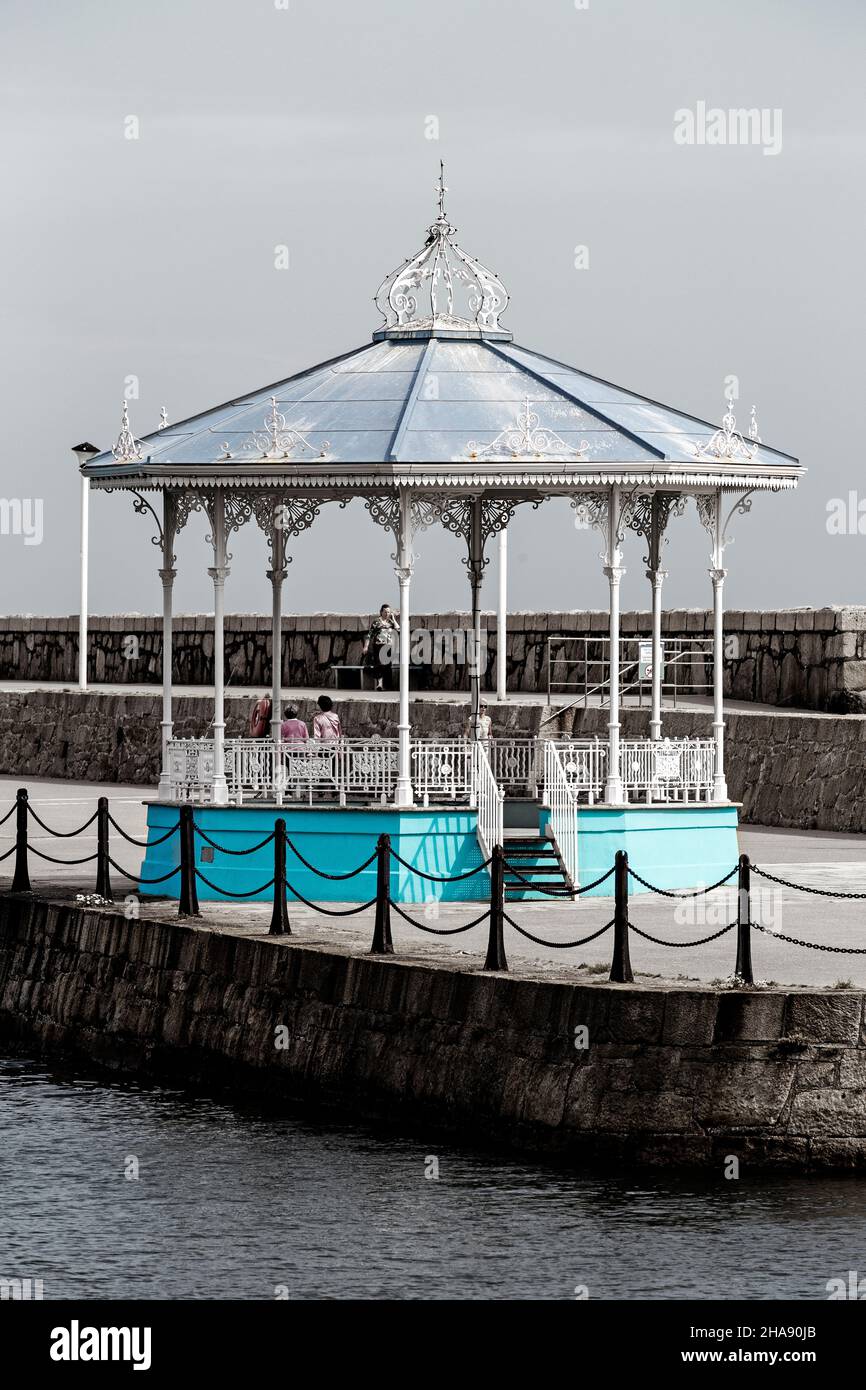 Band Stand on the East Pier, Dun Laoghaire, County Dublin, Ireland Stock Photo
