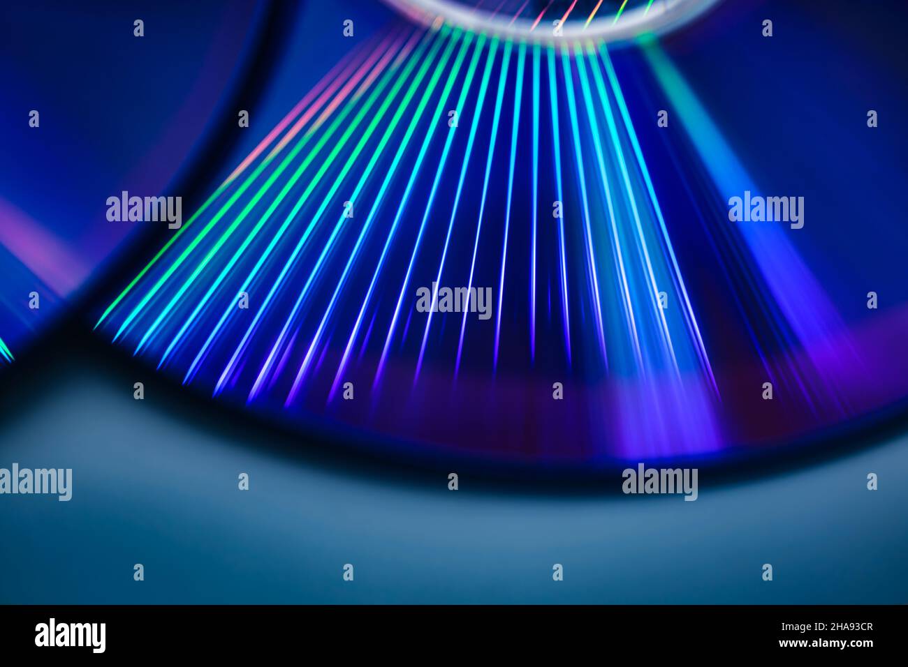 abstract rainbow light rays reflection on cd surface Stock Photo - Alamy