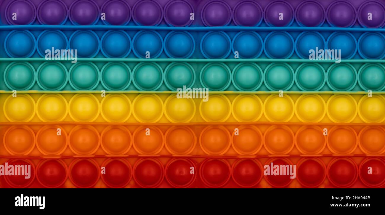 Rainbow pop it fidget toy stock photo alamy