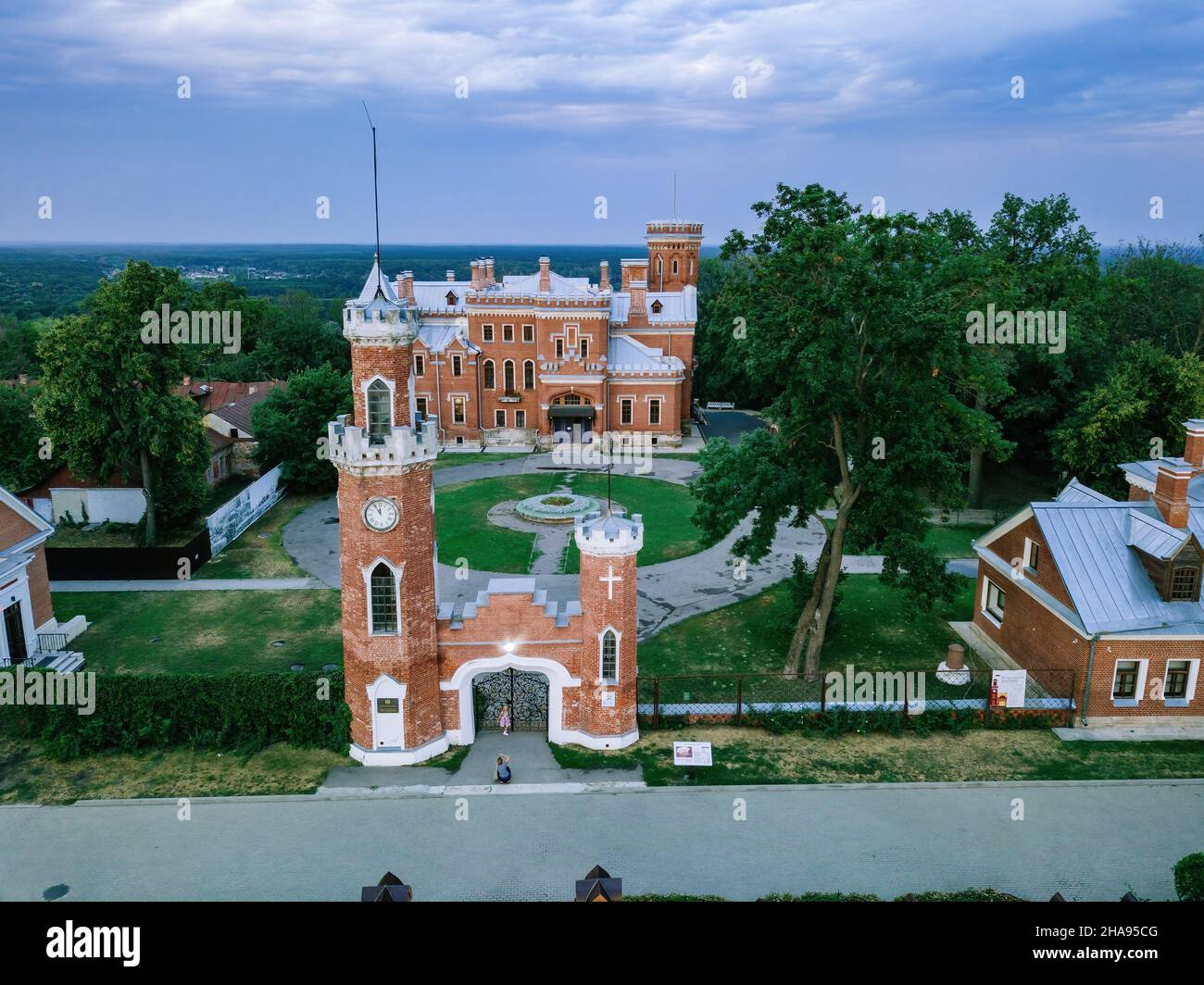 Castle of Princess of Oldenburg. Ramon, Voronezh region, Russia, aerial  view Stock Photo - Alamy