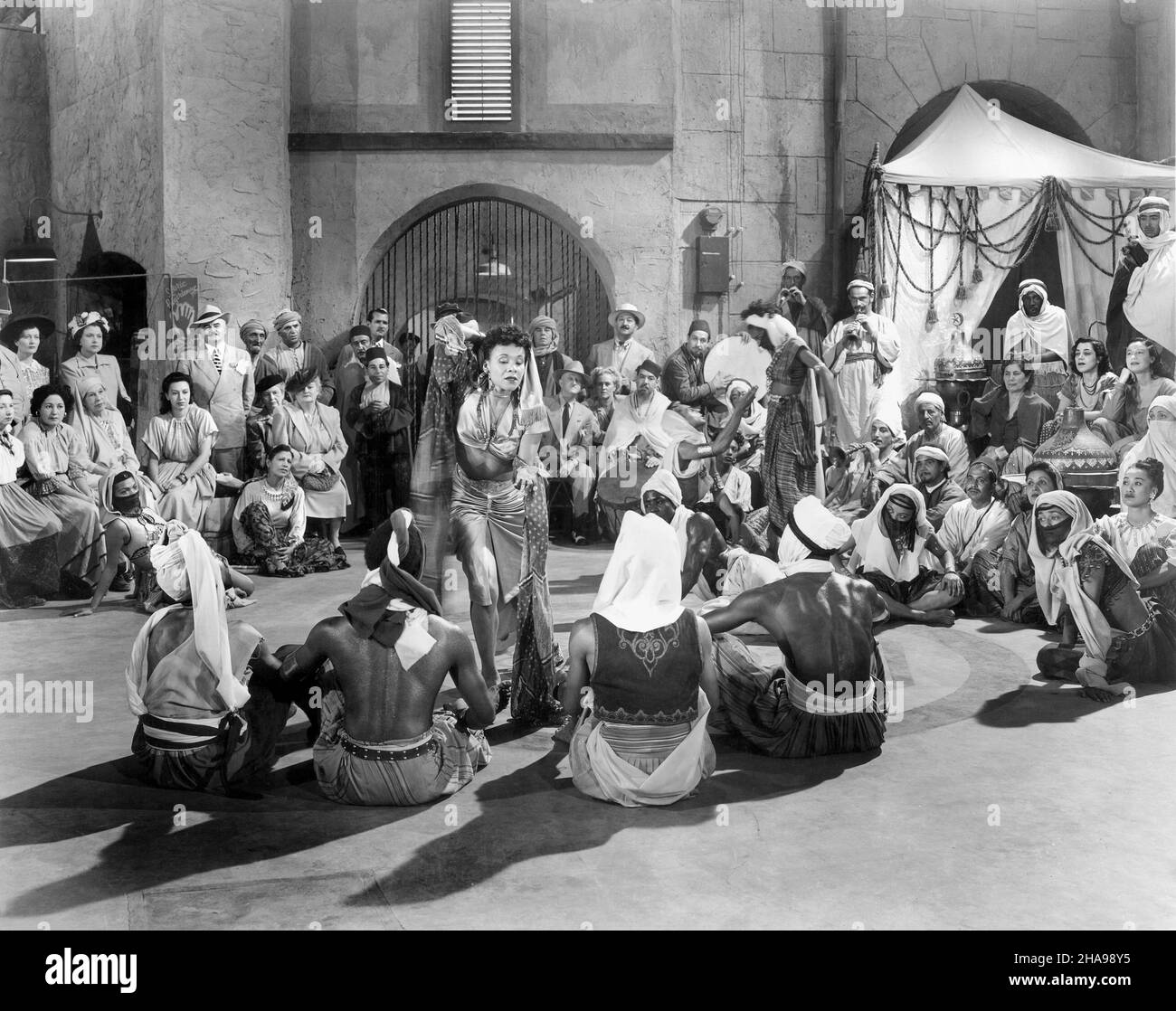 Katherine Dunham, on-set of the Film, 'Casbah', Universal Pictures, 1948 Stock Photo