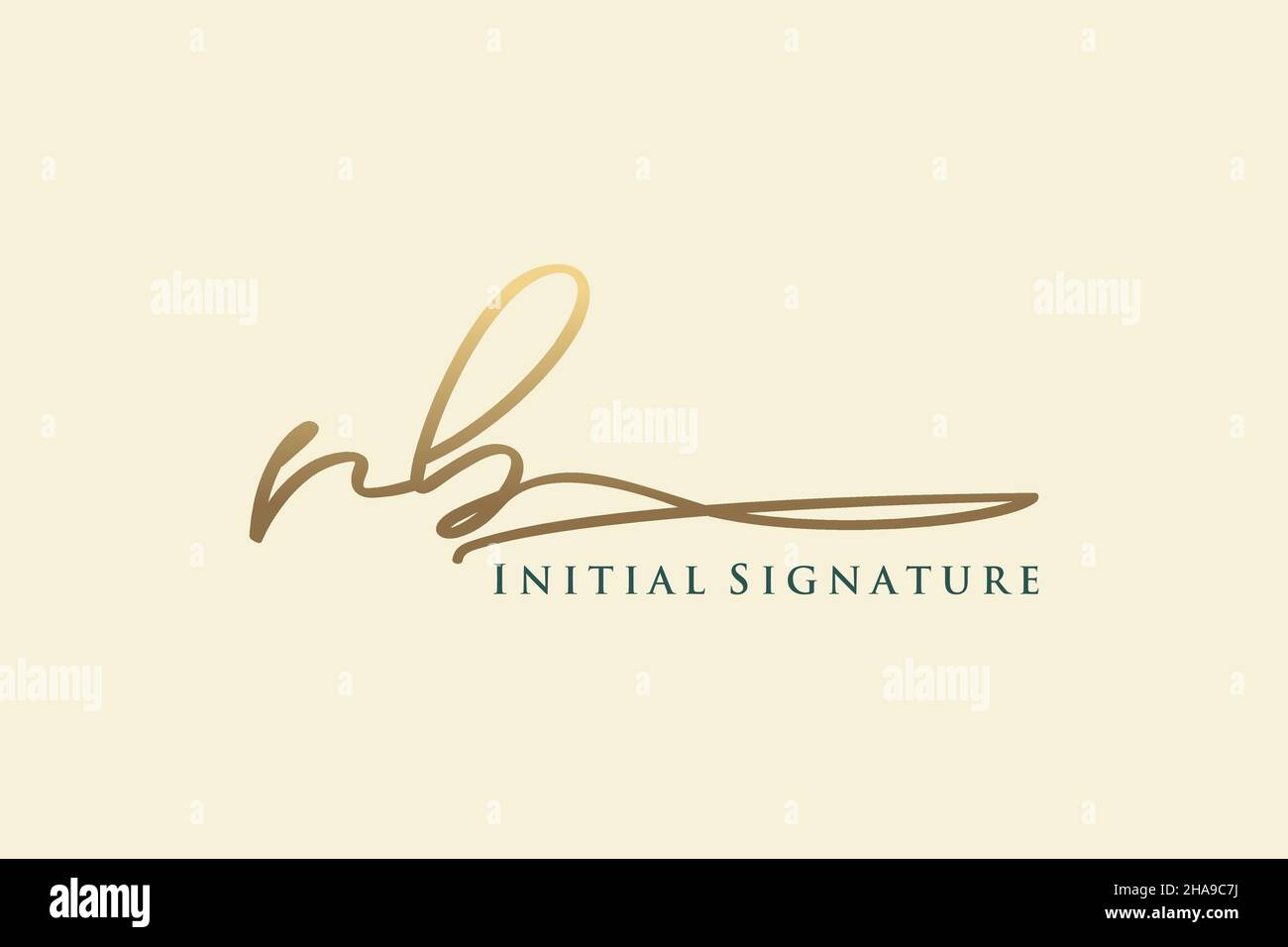RB Letter Signature Logo Template elegant design logo. Hand drawn ...