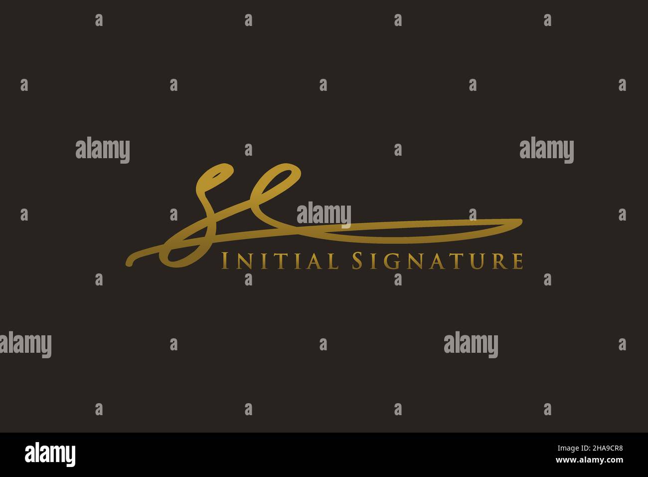 SE Letter Signature Logo Template elegant design logo. Hand drawn Calligraphy lettering Vector illustration. Stock Vector