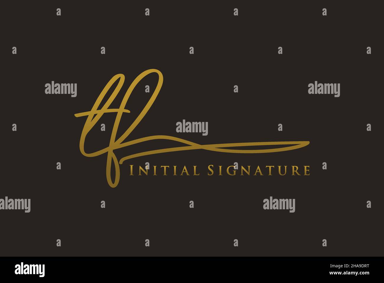 TF Letter Signature Logo Template elegant design logo. Hand drawn ...
