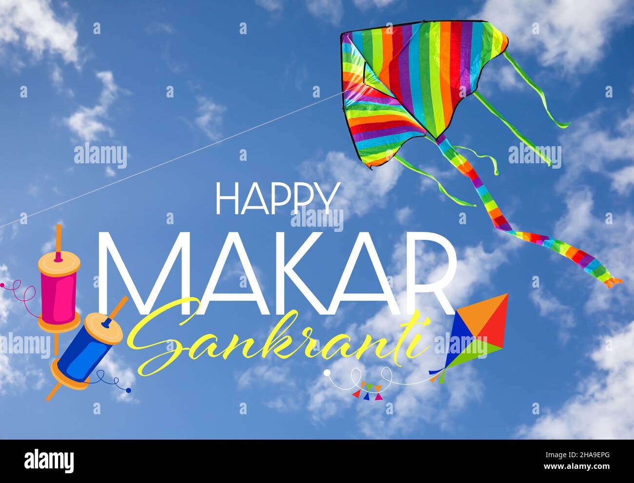 Happy uttarayan hi-res stock photography and images - Alamy