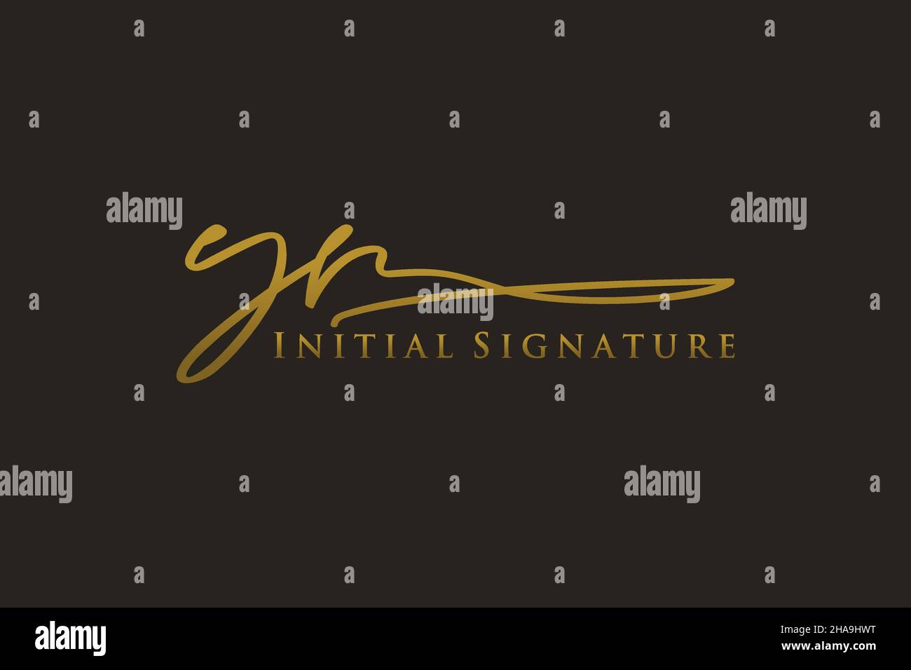 YR Letter Signature Logo Template elegant design logo. Hand drawn ...