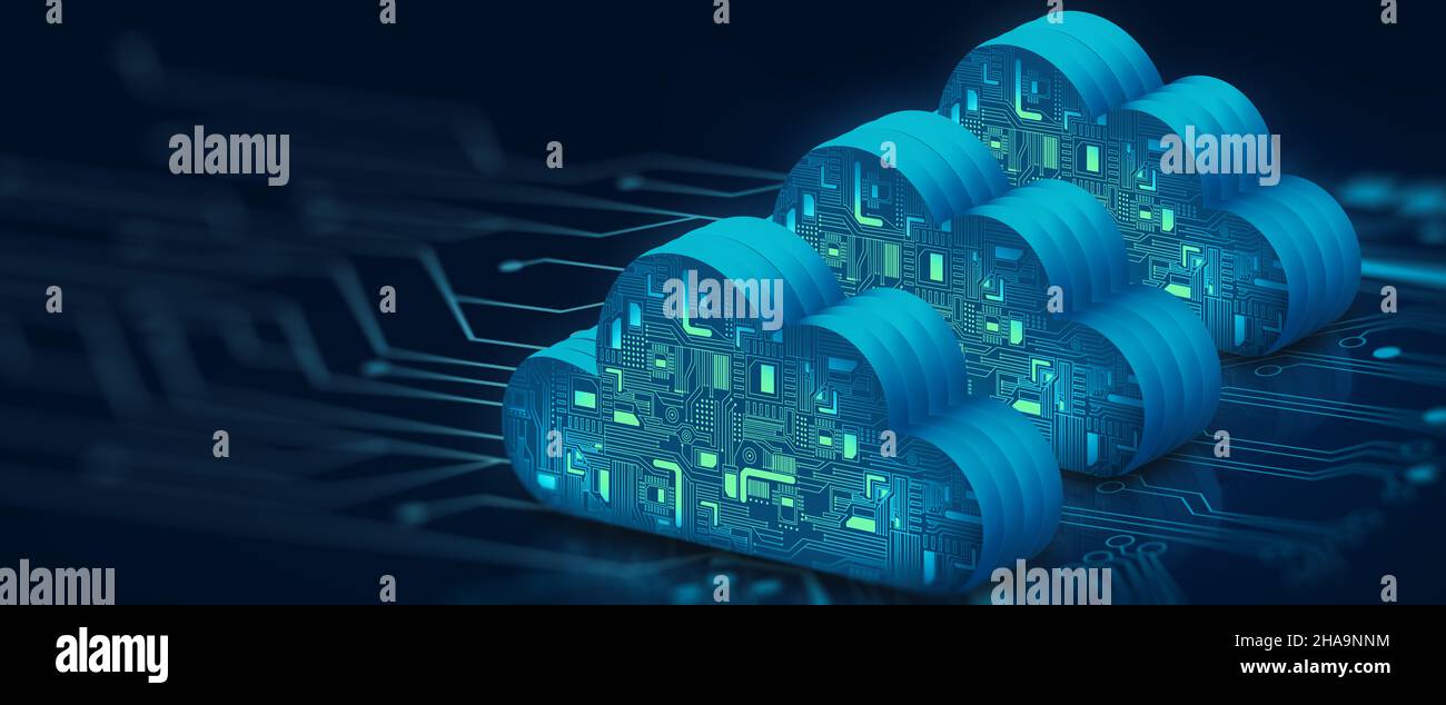 Cloud computing technology internet on Converging point of circuit with ...