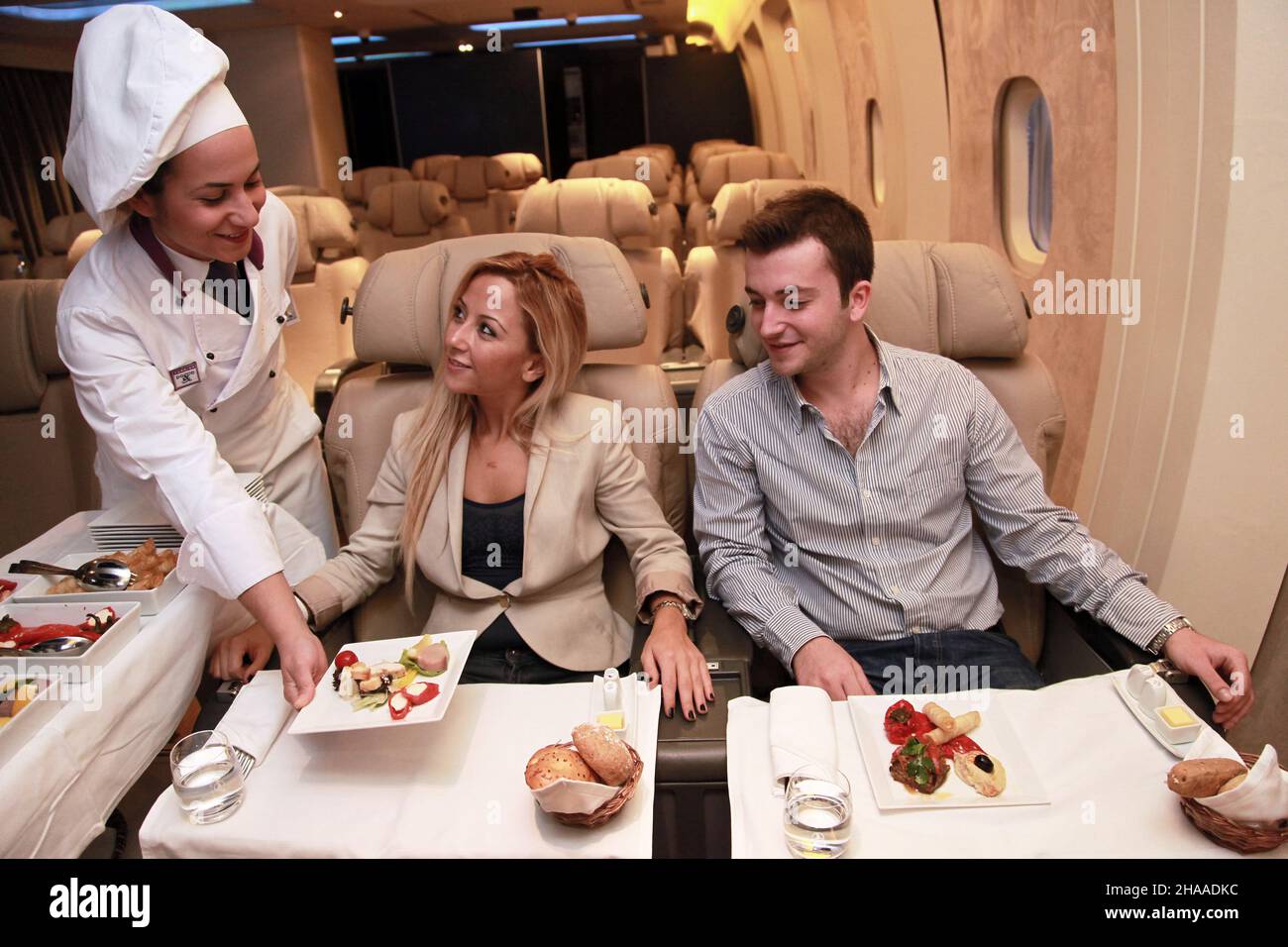 ISTANBUL, TURKEY OCTOBER 11 Flight attendants, before flight