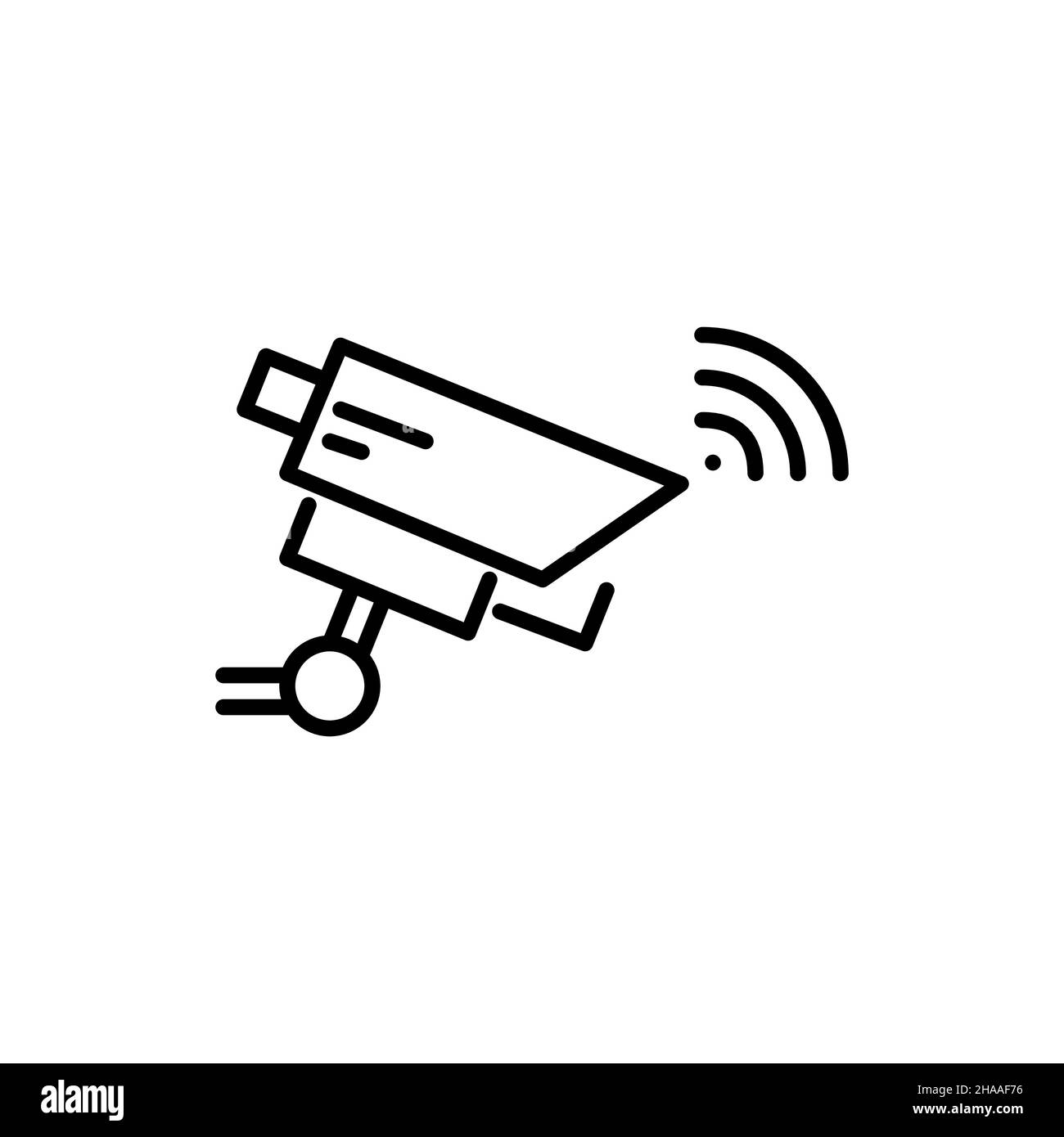 CCTV security smart camera. Pixel perfect, editable stroke icon Stock Vector
