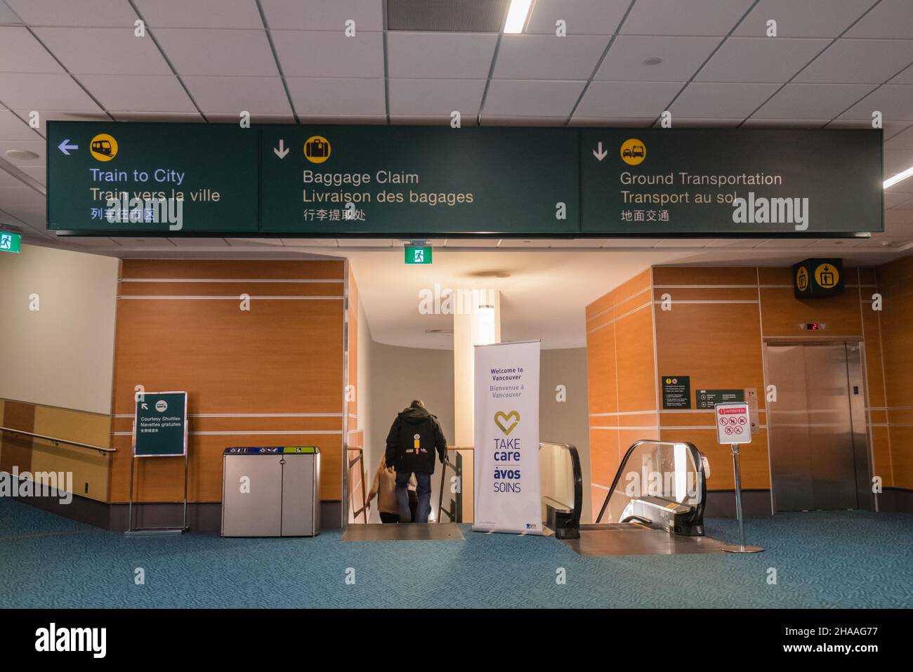 vancouver international airport signs Stock Photo