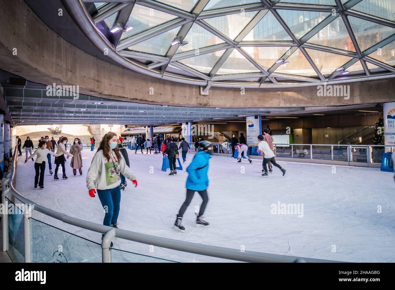 Robson Square Ice Rink is a free ice skating rink located in downtown