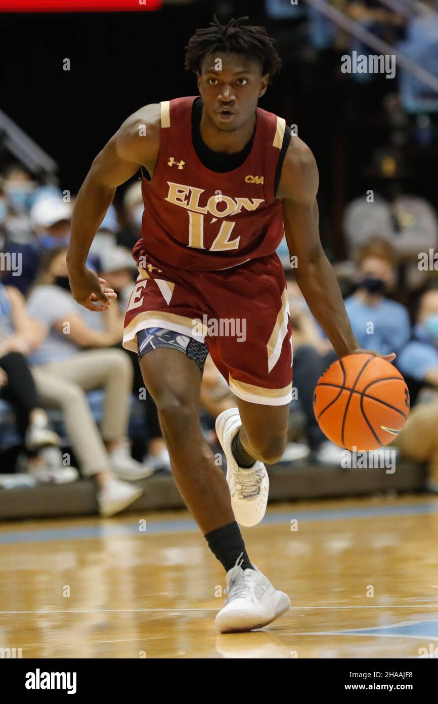 December 11, 2021 Elon Phoenix guard Darius Burford (12) brings the ball up during the NCAA
