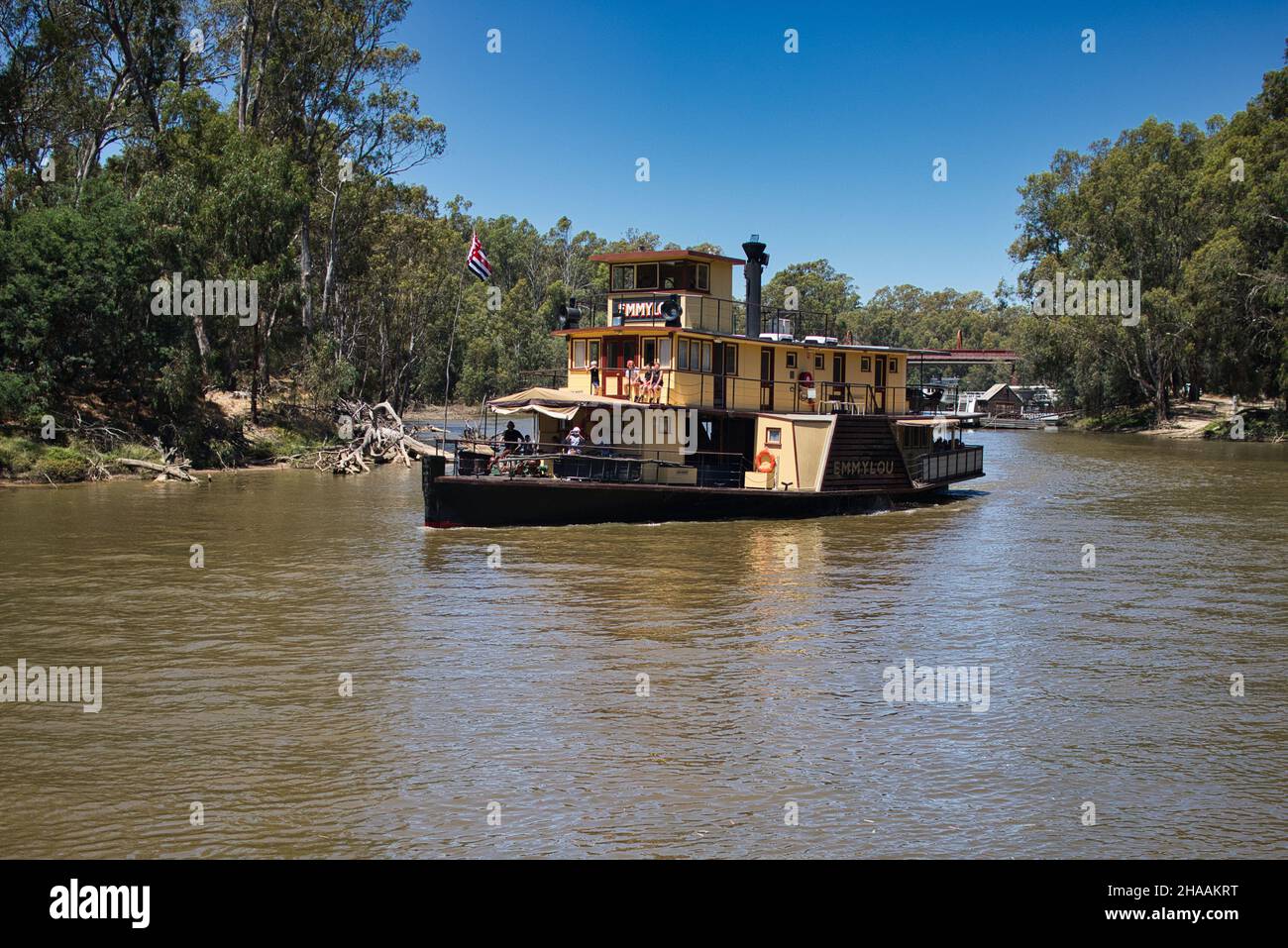 An Old PaddleSteamer on the Murray River in Echuca, Victoria