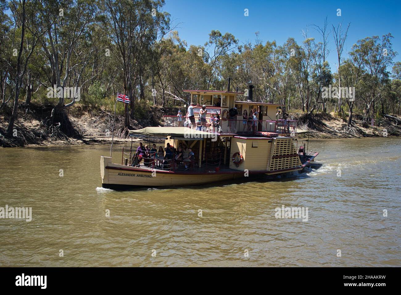 An Old PaddleSteamer on the Murray River in Echuca, Victoria