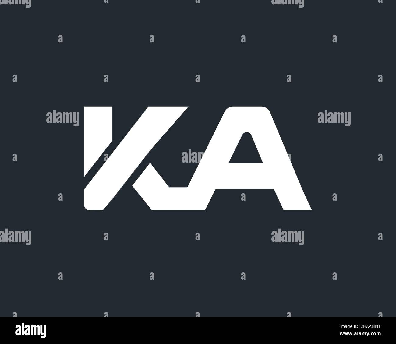 Initial Letter KA Logo Design Template. KA logo design Stock Vector