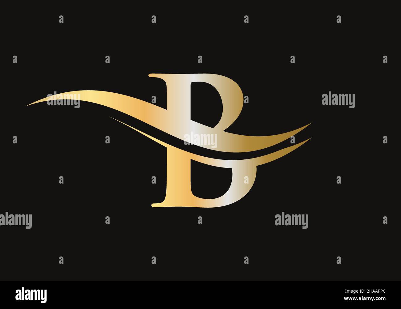 Initial monogram letter B logo design Vector. B letter logo design with modern trendy Stock Vector