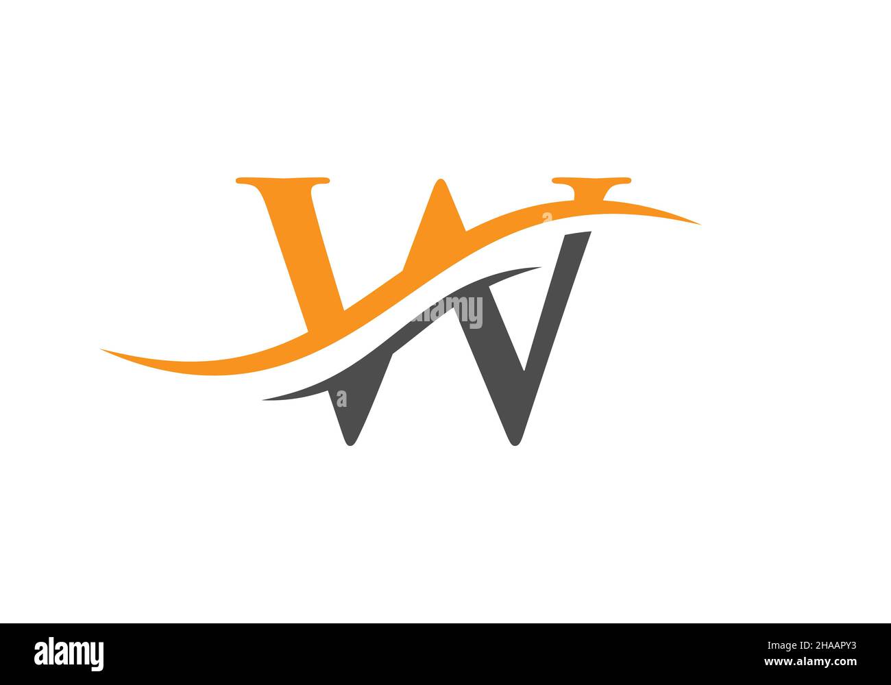 W company logo and symbol design Royalty Free Vector Image
