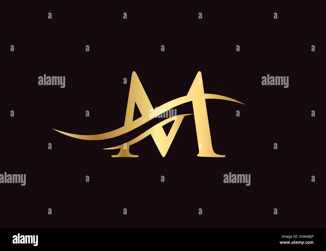 Gold Letter M Logo M Letter Stock Vector (Royalty Free) 1649378788 |  Shutterstock