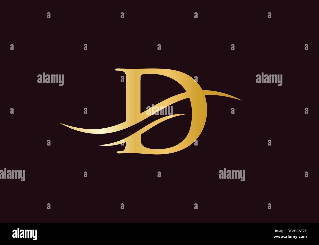 Modern letter D logo design Vector. Initial letter D logo design with