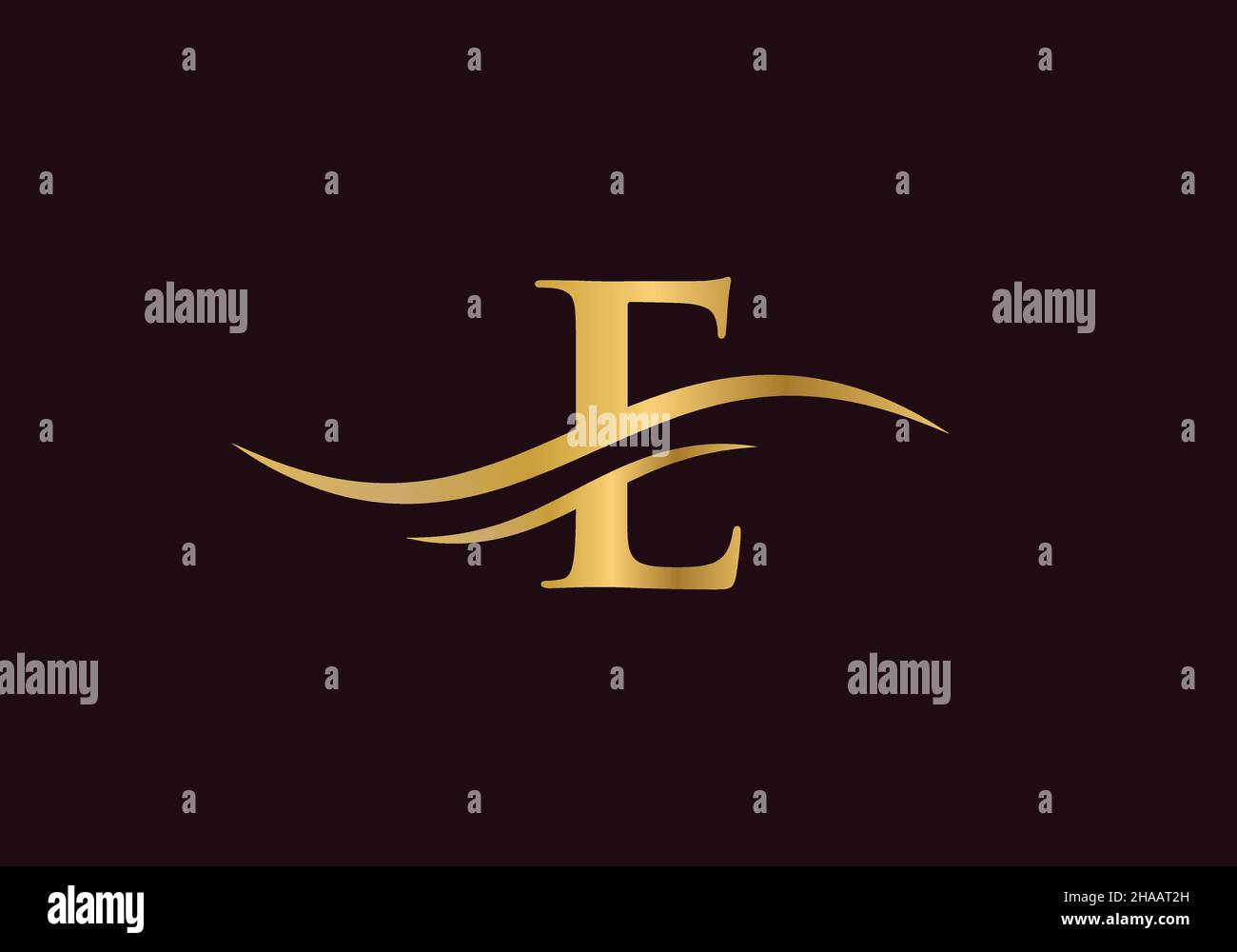 Initial E letter logo with creative modern business typography vector ...