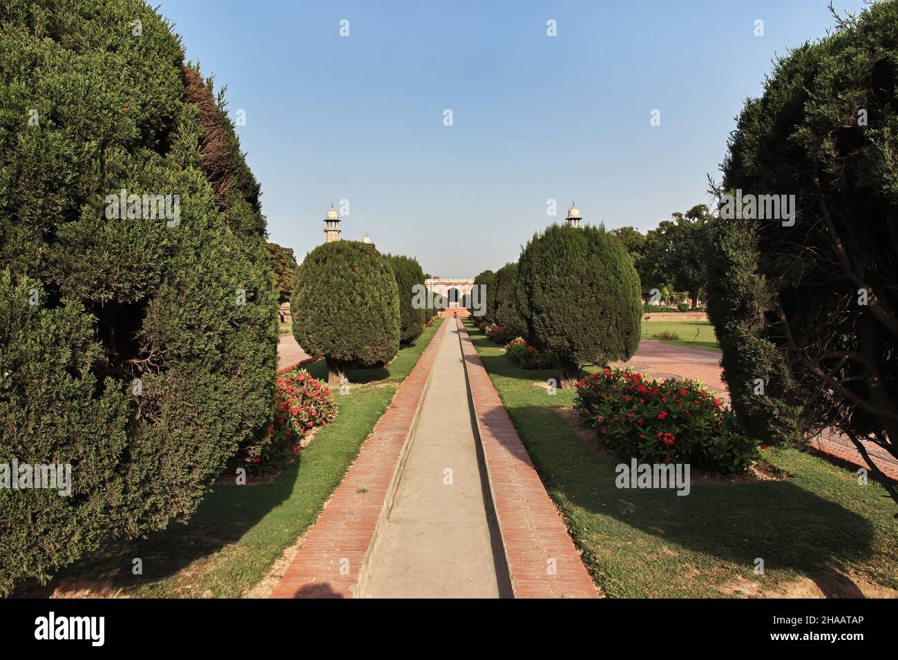 The park of Tomb of Jahangir close Lahore, Punjab province, Pakistan Stock Photo