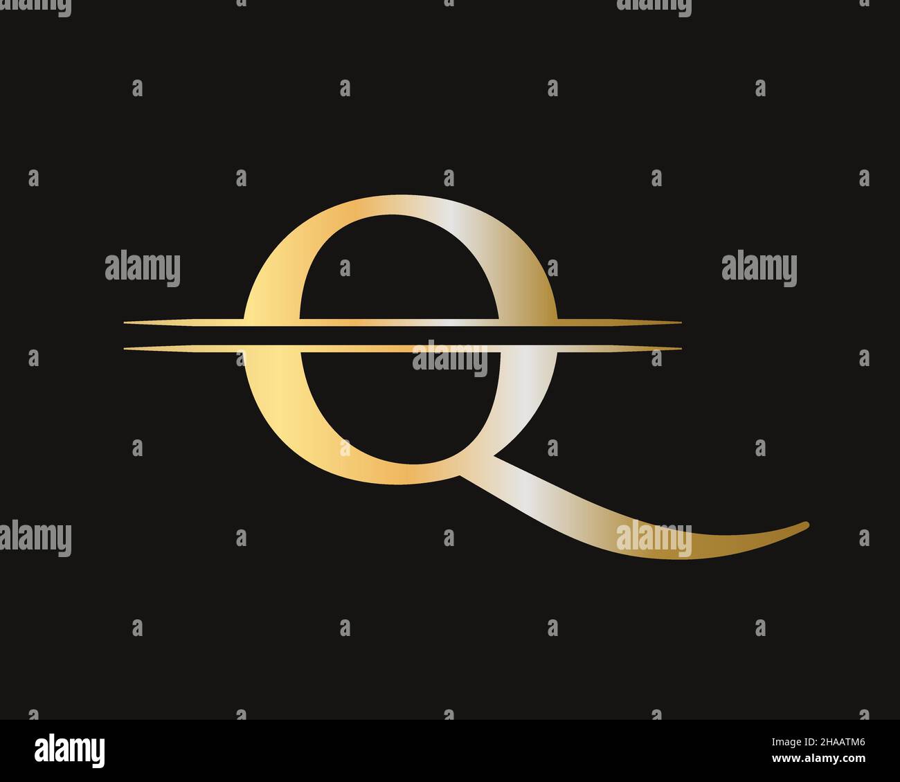 Q logo design. Monogram letter Q logo design Vector. Q letter logo design Stock Vector